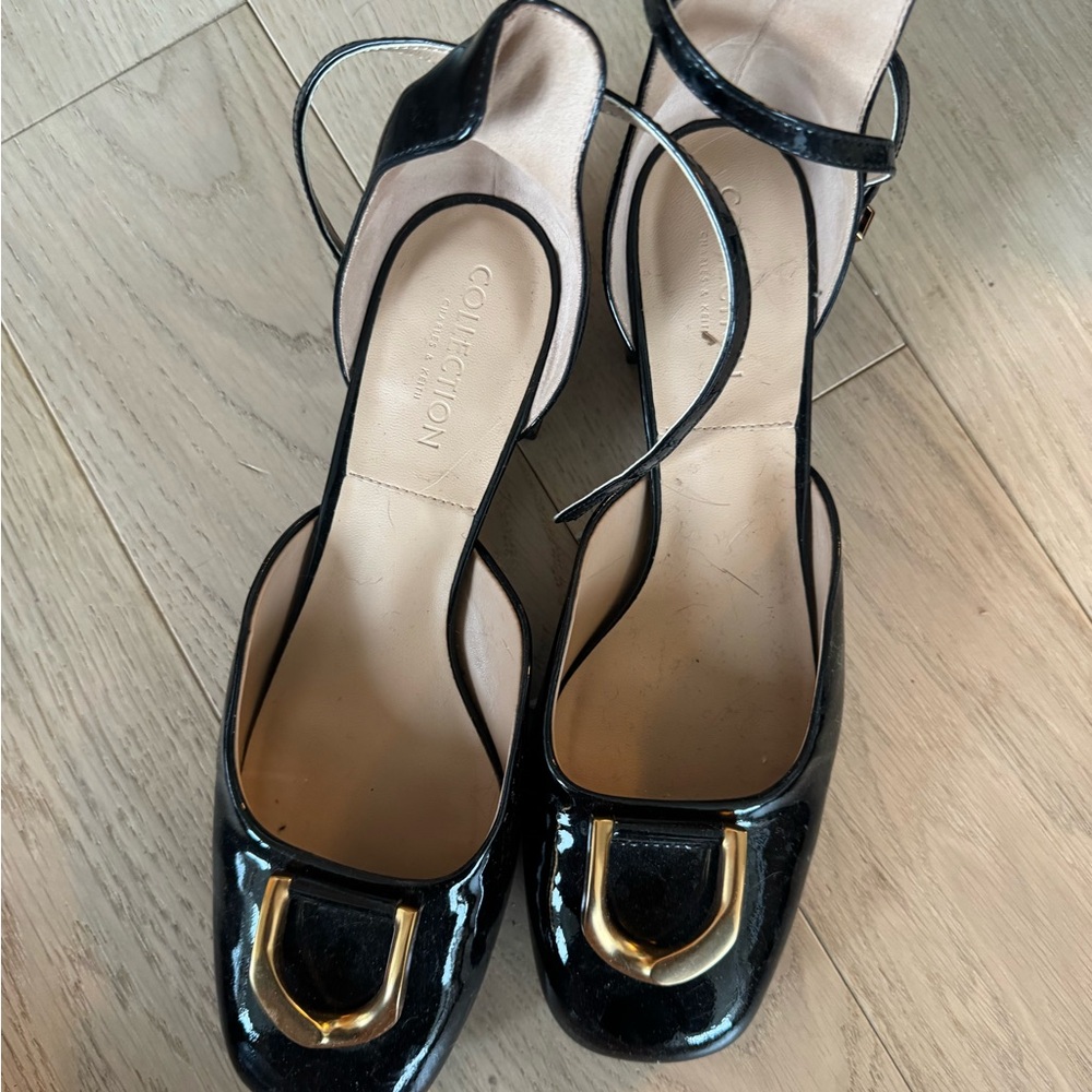 Collection B Black Patent Leather Heels